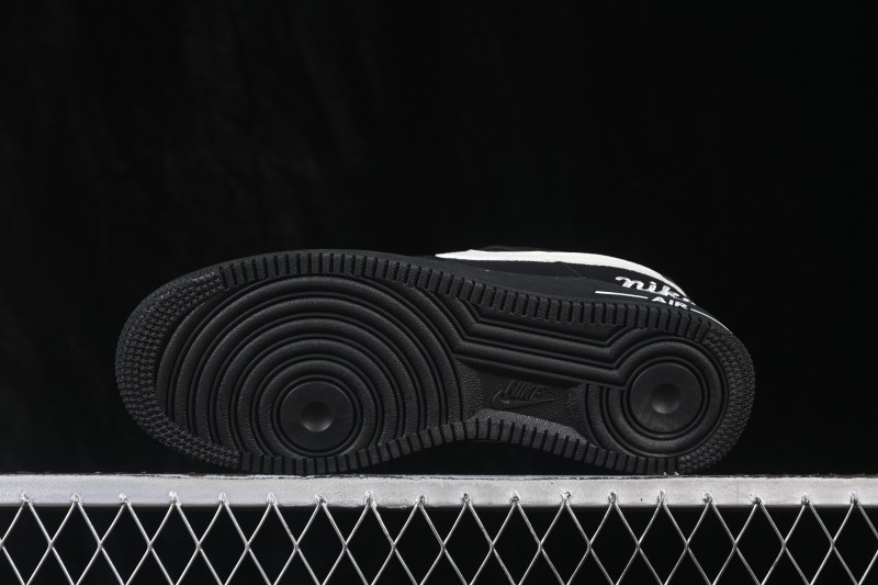 Nike Air Force 1 '07 Low Black Suede Warrior Casual Sneakers with Full-Length Air Cushion - NH0601-547