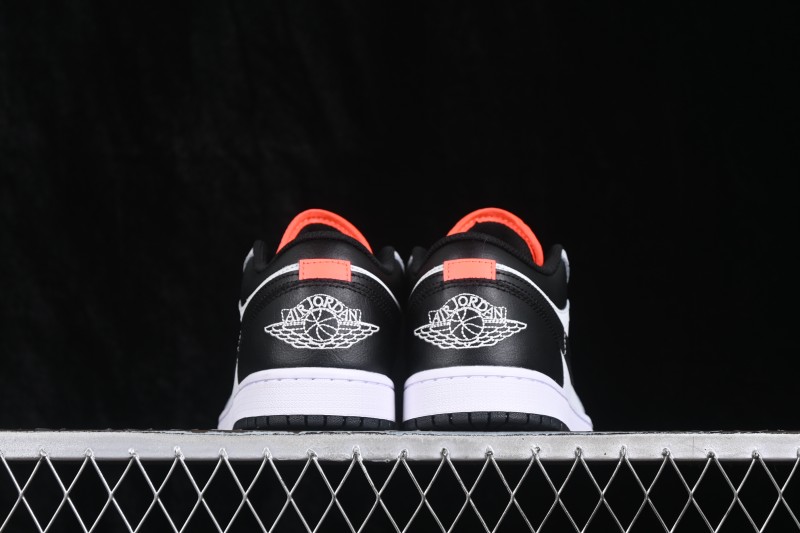 Nike Air Jordan 1 Low Retro Basketball Shoes with Classic White Grey Black Colorway - 553558-045