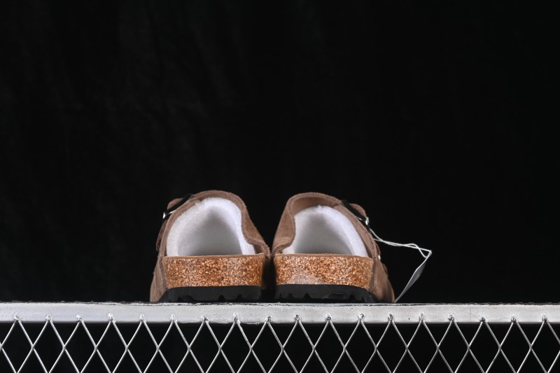 Birkenstock Sheepskin-Lined Suede Sandals with Cushioned Soft Cork Midsole - 1009527