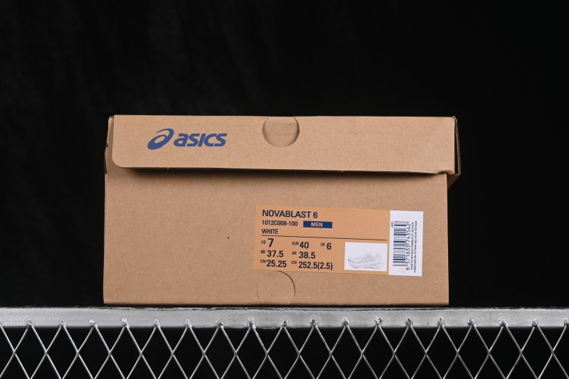 Asics Novablast 6 Retro Running Shoes with Breathable Mesh and Cushioning for Men - 1012C008-100