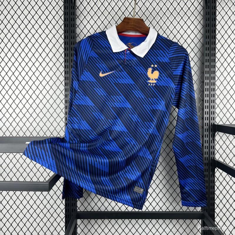 2026 Mens France World Cup Home Long Sleeve Jersey