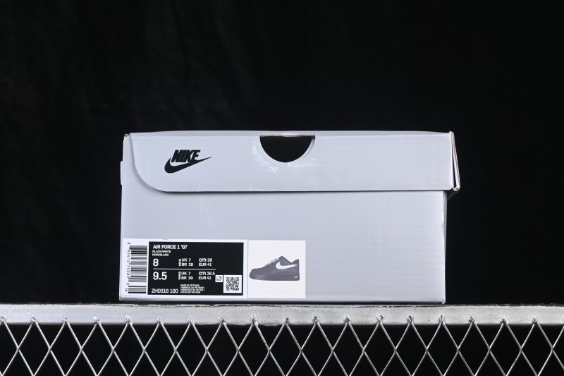 Nike Air Force 1 '07 Low Anime Theme Black and White Swoosh Sneakers - ZH0316-100
