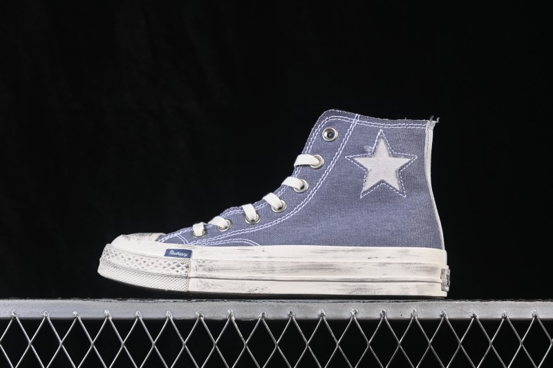 Converse Chuck 70 High-Top Canvas Sneakers with Suede Star Logo - A19148C