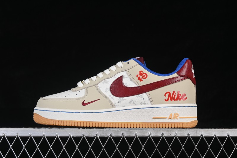 Nike Air Force 1 '07 Low Year of the Horse Limited Edition Cloud White Sneakers with Premium Leather and Classic Silhouette - NH0601-519