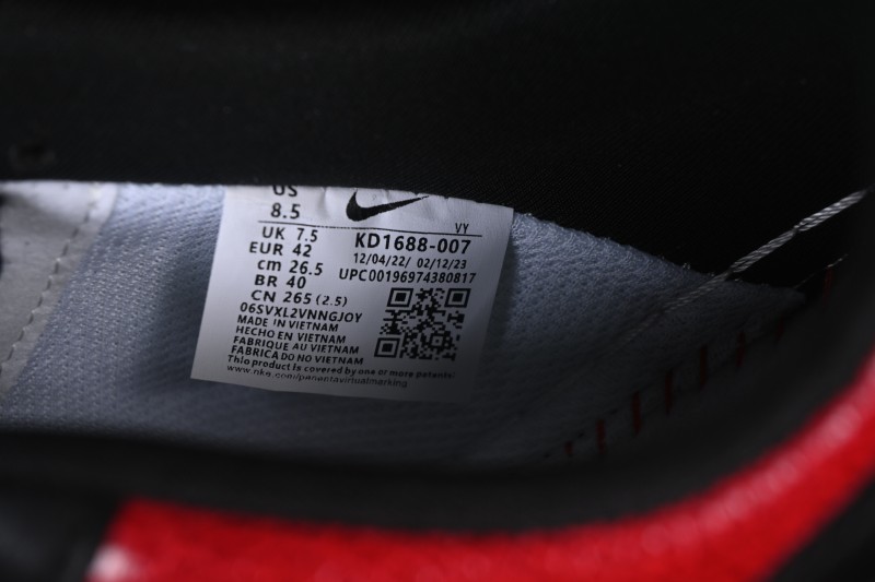 Nike Air Force 1 '07 Low Limited Edition Red Black Two-Tone Casual Skateboarding Shoes - KD1688-007