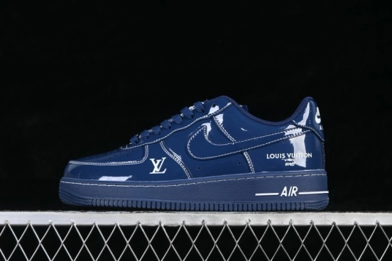 Nike Air Force 1 '07 Low Louis Vuitton Collaboration Casual Sneakers in Iridescent Blue - NH0601-524