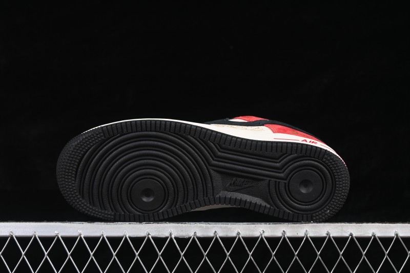 Nike Air Force 1 '07 Low Red Black Gold Three-Color Casual Low-Top Sneakers - QW5288-117