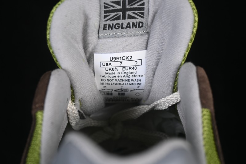 Kith x New Balance Made in USA M991 Retro Running Shoes with Pigskin Suede and ABZORB Cushioning - U991CK2