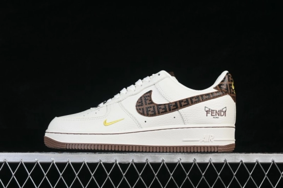 Nike Air Force 1 '07 Low Collaboration Brown Beige Classic Canvas Casual Skateboarding Shoes - XY9025-019