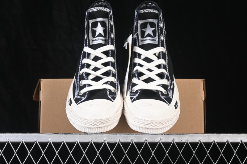 Converse Chuck 70 High-Top Canvas Sneakers with Suede Star Accent and Washed Denim Construction - A19147C