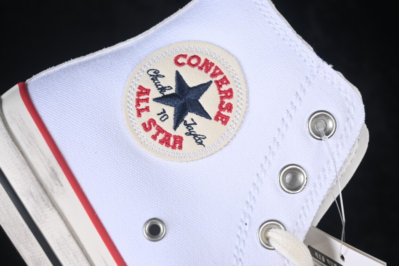 Converse Chuck 70 High-Top Canvas Sneakers with Suede Star Accent - A19149C