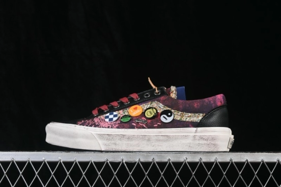Vans Premium Old Skool 36 Distressed Vintage Skate Sneakers with Logo Accent - VN000D9RERG