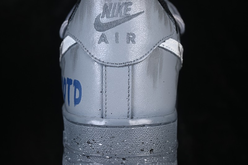 Nike Air Force 1 '07 Low Hand-Painted Graffiti Sneakers with Distressed Cement Wall Design - CW2288-110