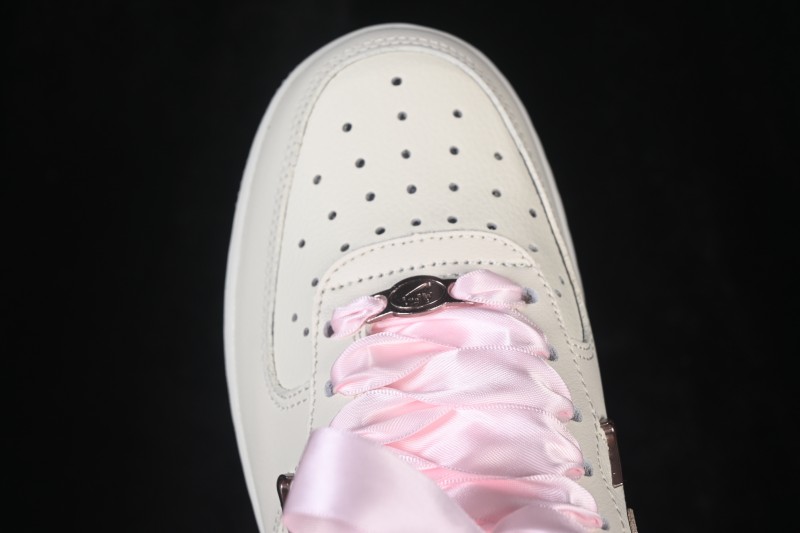 Nike Air Force 1 '07 Low Hand-Painted Graffiti Pearl Cream Linen Casual Sneakers - FV8110-183