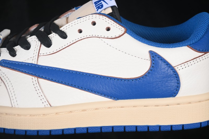 Nike Travis Scott x Air Jordan 1 Low OG Retro Basketball Shoes with Reversed Swoosh - DM7866-104