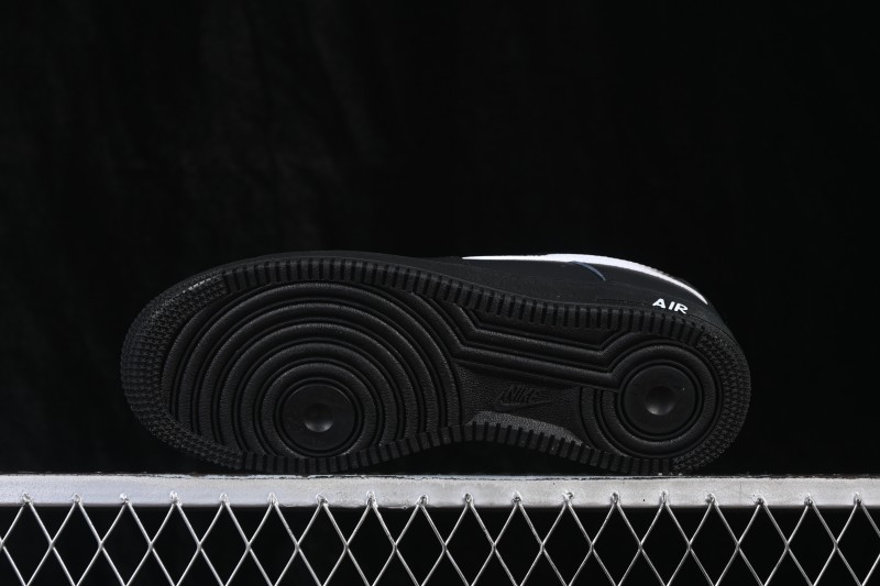 Nike Air Force 1 '07 Low Anime Theme Black and White Swoosh Sneakers - ZH0316-100