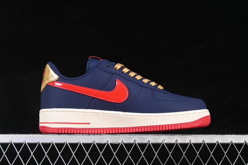 Nike Air Force 1 '07 Low Basketball Sneakers with Classic Design and Metallic Accents - NH0601-529
