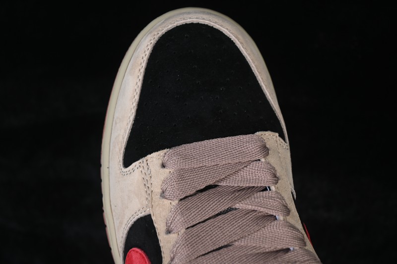Nike SB Dunk Low Casual Skateboarding Shoes with Khaki and Black Swoosh - HJ0367-200