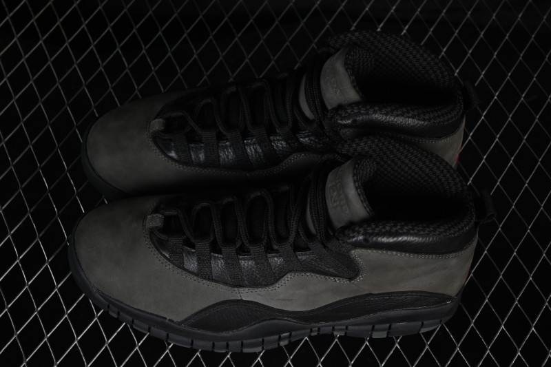 Nike Air Jordan 10 Retro Shadow Basketball Shoes with Premium Leather Upper - HJ6779-001