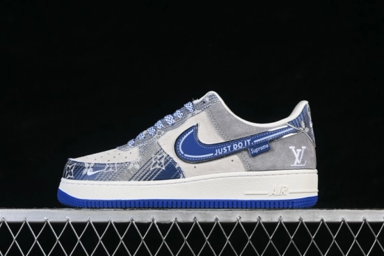 Nike Air Force 1 '07 Low Denim Monogram Casual Sneakers - SY1388-031