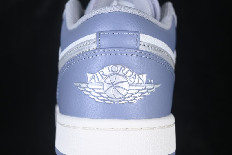 Nike Air Jordan 1 Low Retro Basketball Shoes with Classic White and Light Blue Colorway - IX5003-101