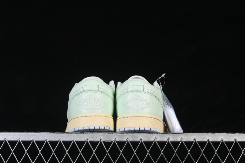 Nike Air Jordan 1 Low Retro Lifestyle Basketball Shoes with Light Blue Color Blocking - DC0774-108