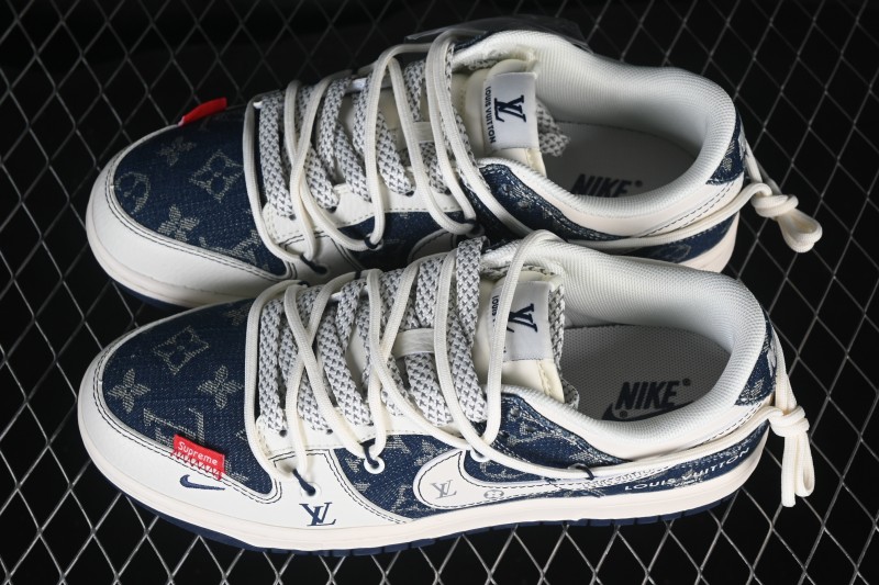 Nike SB Dunk Low Premium Denim Jacquard Custom Skateboarding Shoes - YX5066-397