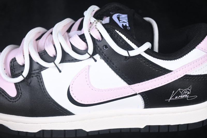 Nike SB Dunk Low Black Pink Strap Low-Top Skateboarding Shoes - CW1590-100