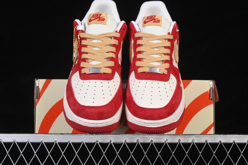 Nike Air Force 1 '07 Low Year of the Horse Limited Edition Red Gold Casual Sneakers - XD0028-014