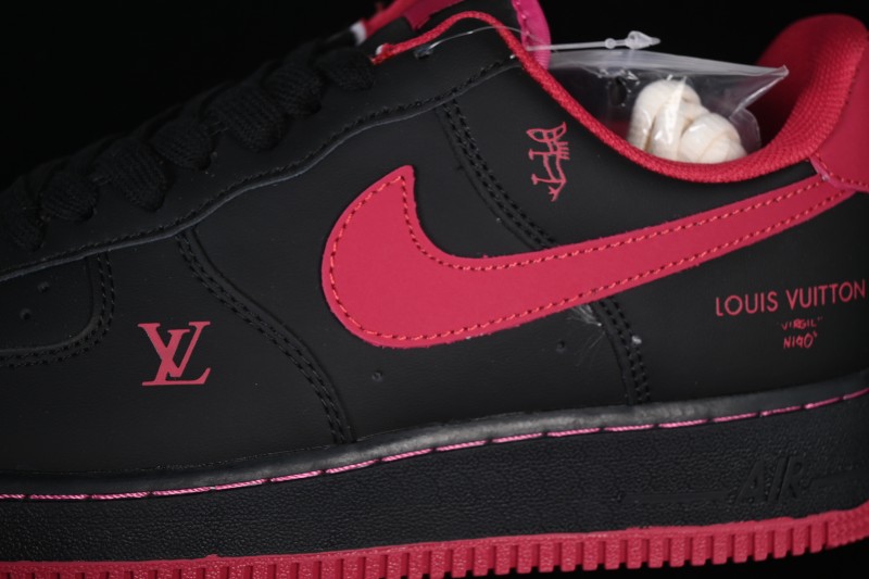Nike Air Force 1 '07 Low Chinese New Year Edition Black and Rose Gold Basketball Sneakers - FV3694-102