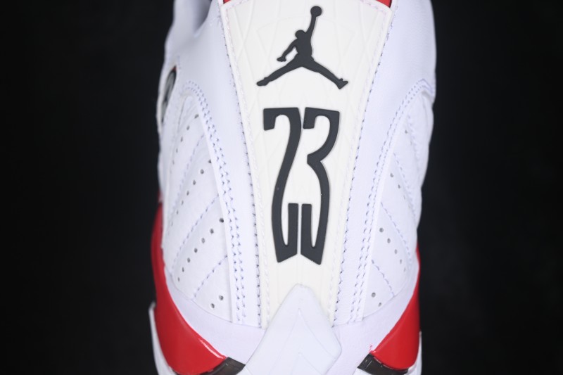 Air Jordan 14 Retro 'White Red' Premium Basketball Shoes - 487471-100