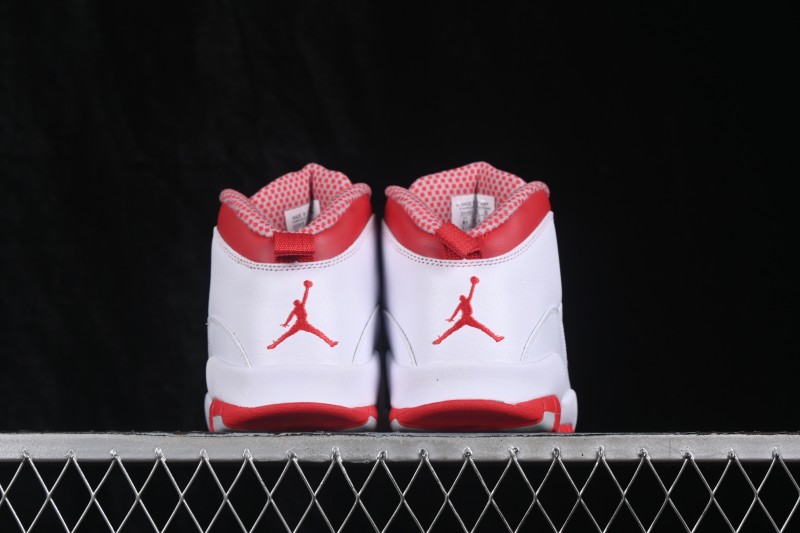 Nike Air Jordan 10 Retro Red Steel Basketball Shoes with Iconic Design - 310805-161