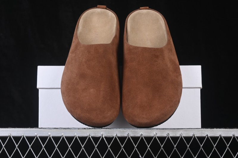 The Row Hudson Round-Toe Half-Open Toe Casual Mule Slippers - CHO