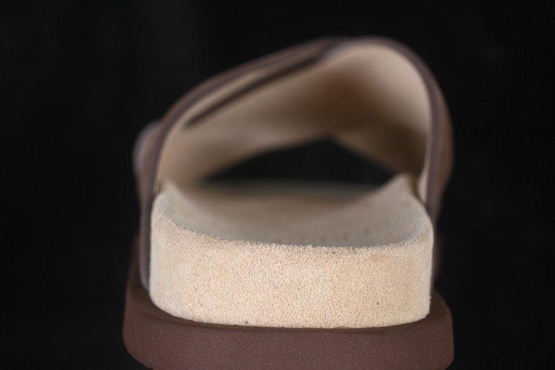Brunello Cucinelli Suede Flat Slip-On Open Toe One-Band Slippers - MZUSOLY327CAY70 BROWN