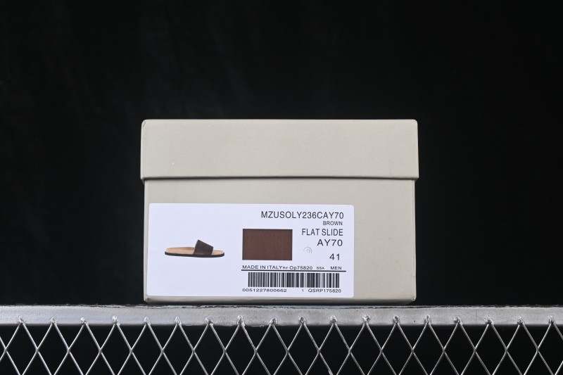 Brunello Cucinelli Suede Flat Slip-On Open-Toe Slide Sandal MZUSOLY236CAY70 BROWN