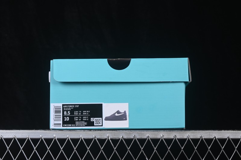 Nike Air Force 1 '07 Low Ink Silver Prelude Hand-Painted Graffiti Low-Top Casual Sneakers - CW2288-511