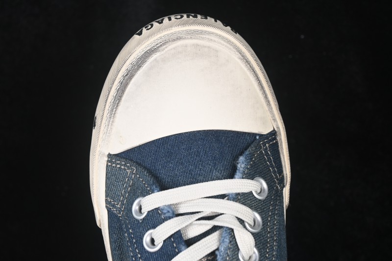 Balenciaga Paris Low Top Lace-Up Mules with Distressed Finish - W3RCL4090