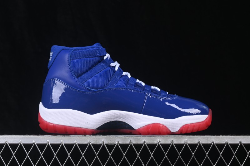 Air Jordan 11 Retro High-Top Basketball Shoes in Blue and Orange - CT8012-114