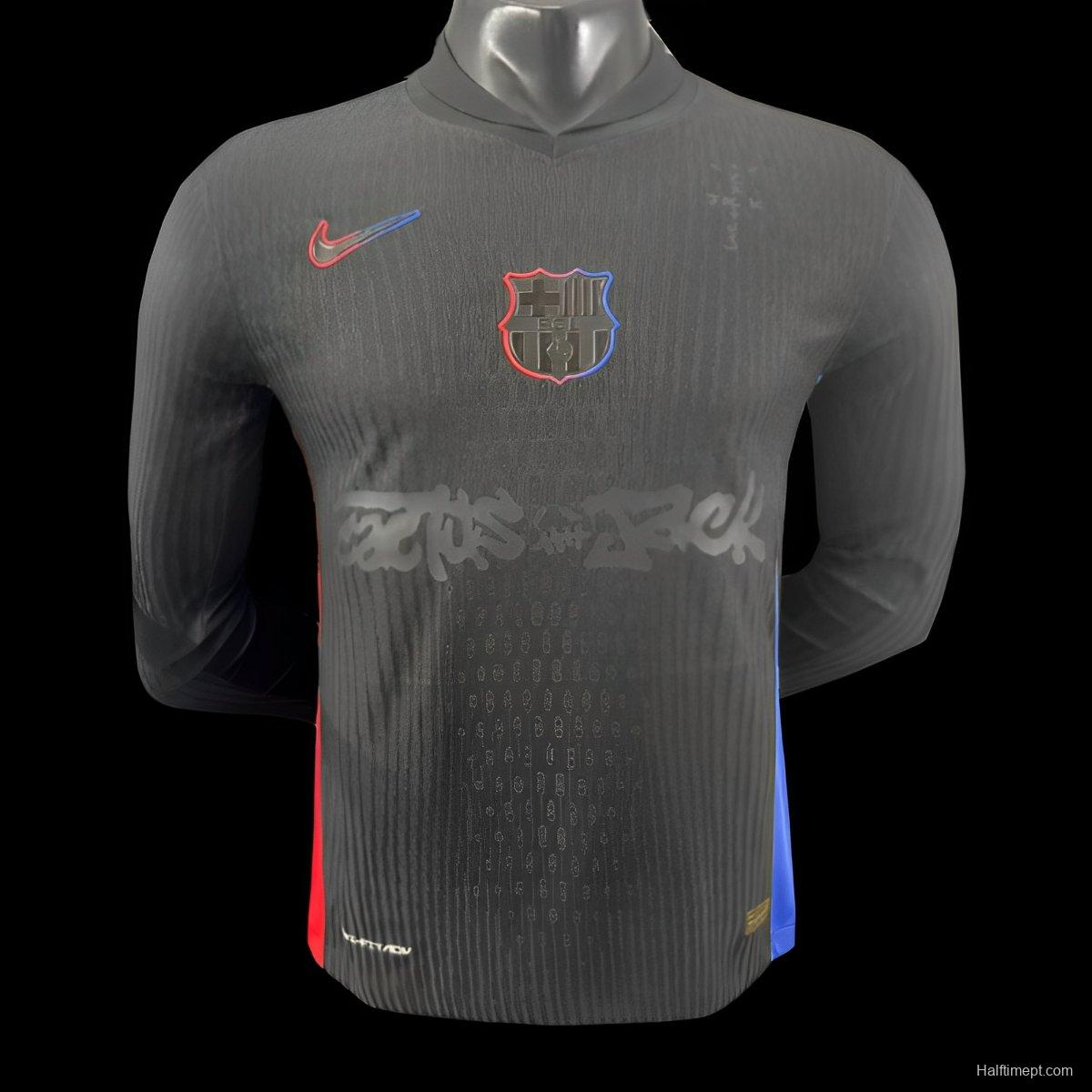 Player Version 24/25 Barcelona x Travis Scott Away Long Sleeve Jersey