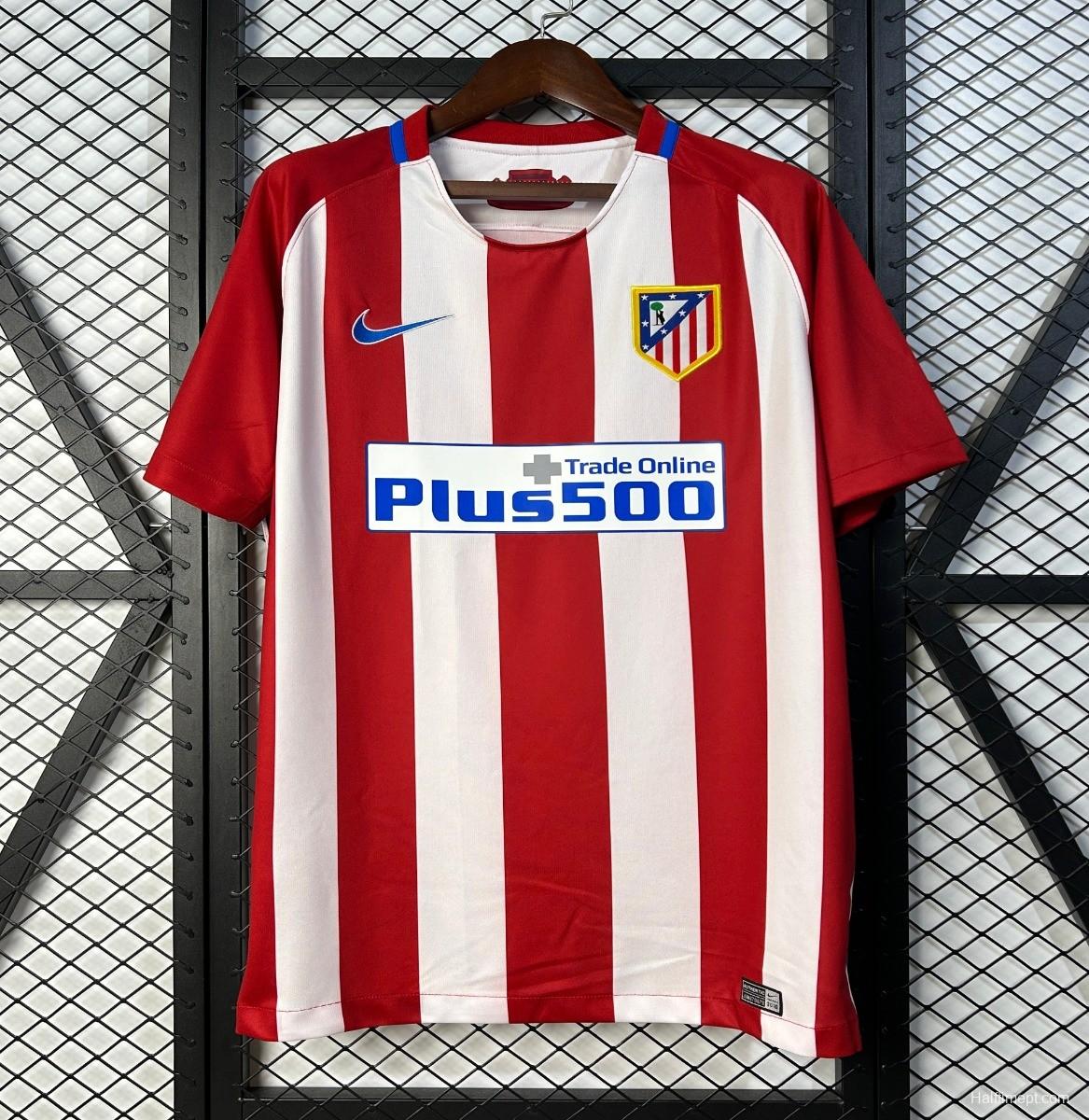 16/17 Retro Atletico Madrid Home Jersey