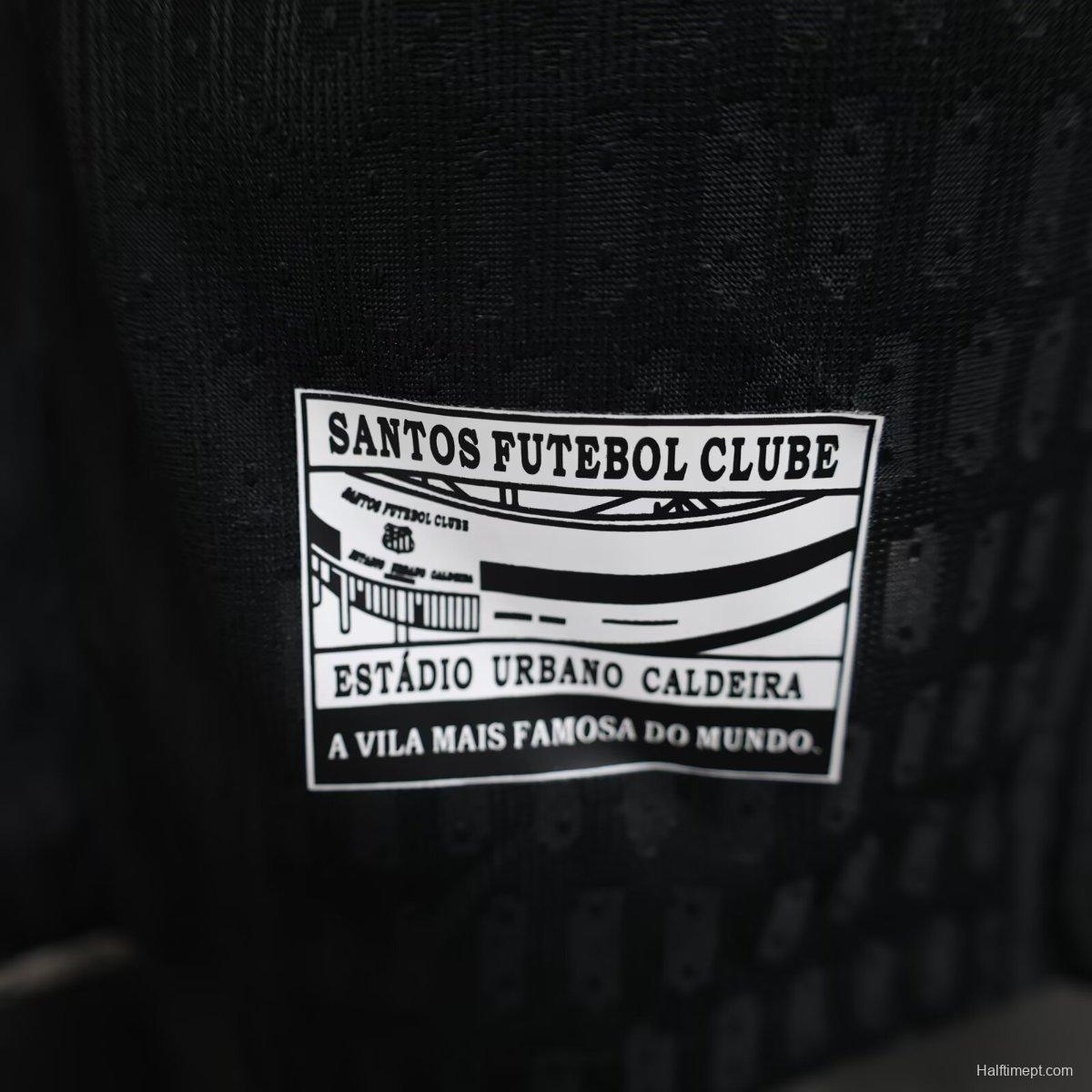 Player Version 25/26 Santos FC Black with Geometric Pattern Jersey