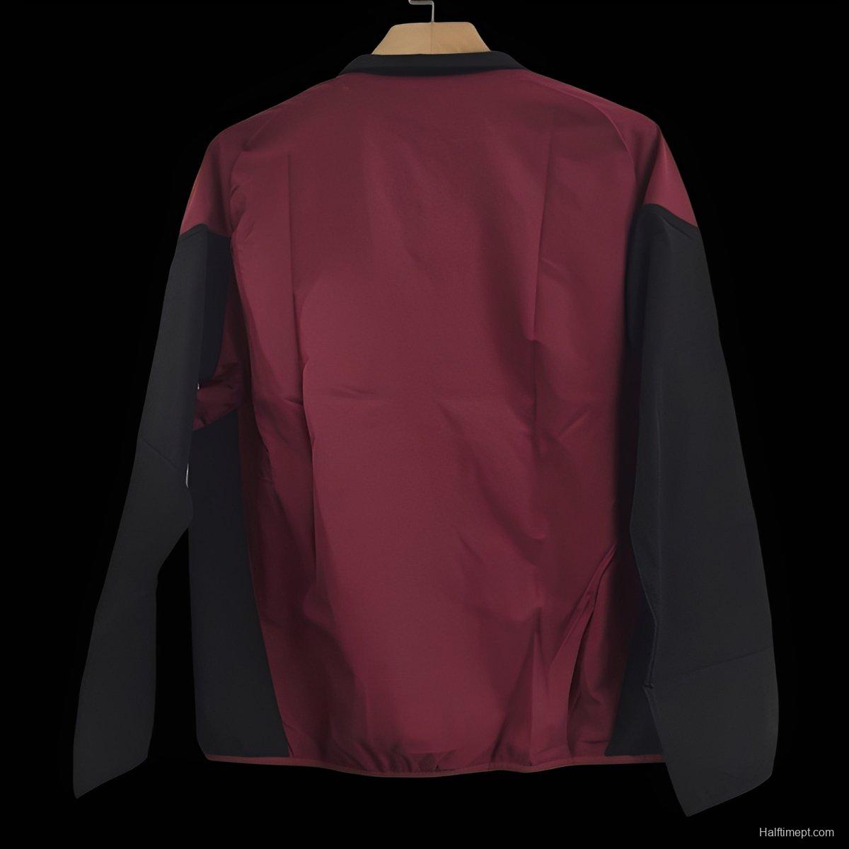 25/26 Roma Wine/Black Full Zipper Windbreaker
