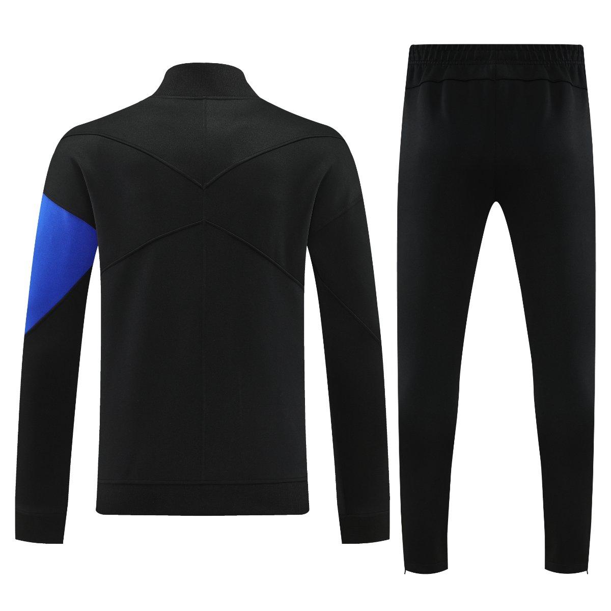 25/26 Chelsea Black with Blue Accents FULL Zipper Jacket Tracksuit +Long Pants
