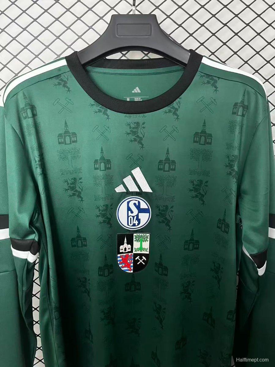 25/26 Schalke 04 Green 150Th Anniversary Long Sleeve Jersey