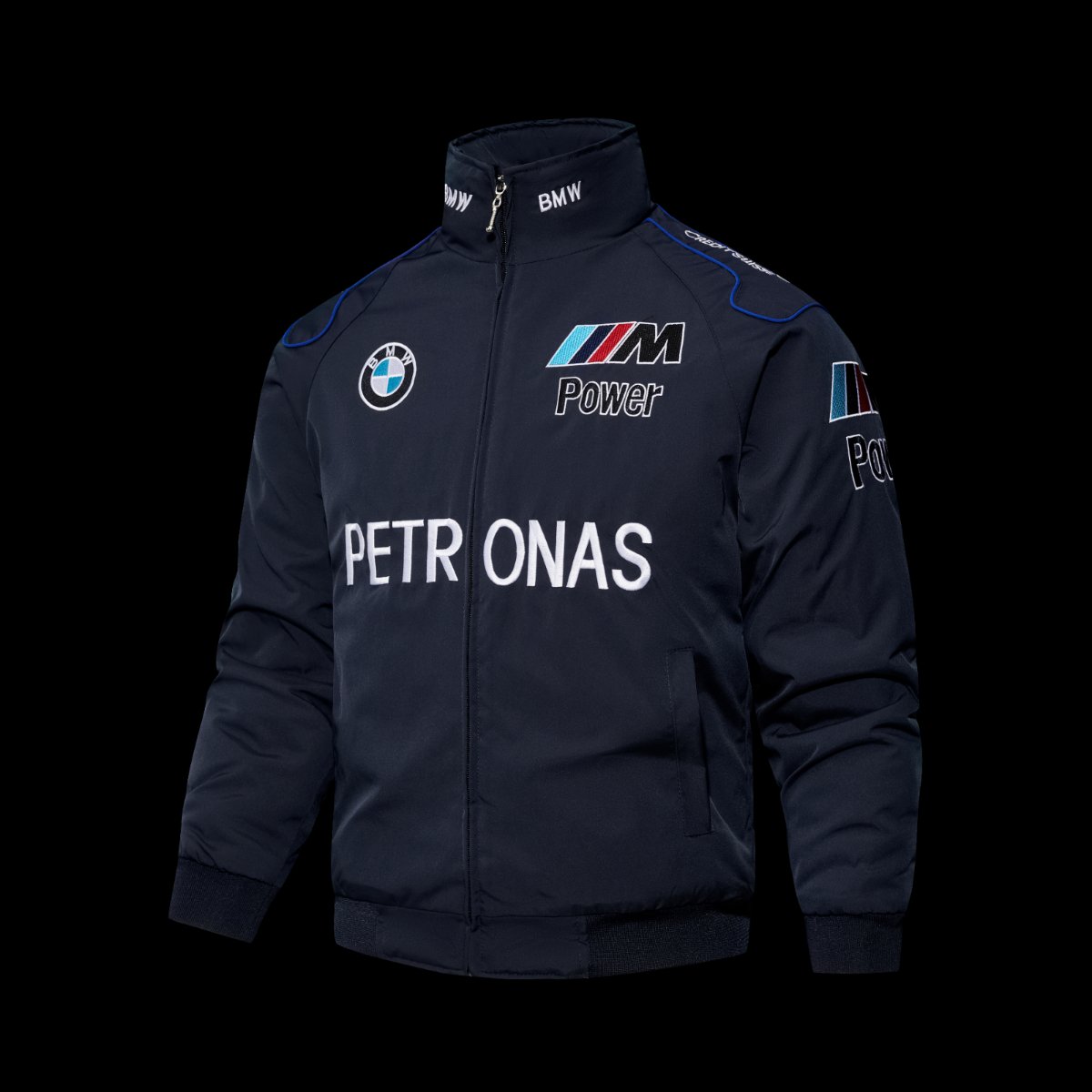 2026 F1 BMW M Power Petronas Navy Blue Motorsport Racing Jacket with ...