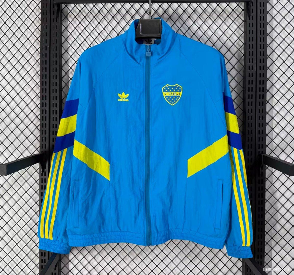 25/26 Boca Juniors Blue Full Zipper Windbreaker