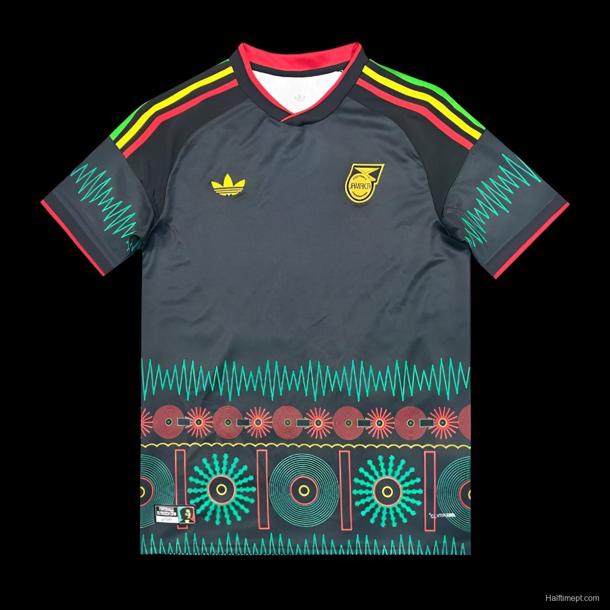 2026 Adidas Jamaica x Bob Marley Black Away Jersey