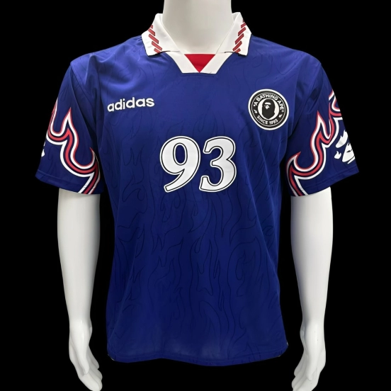 2026 A BATHING APE BAPE X Adidas Flame BLue Jersey