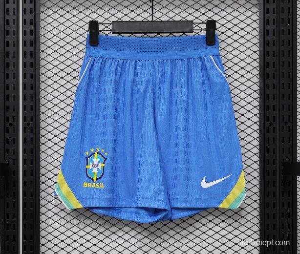 Player Version 26/27 Brazil  Royal Blue Jacquard Stripe Away Shorts
