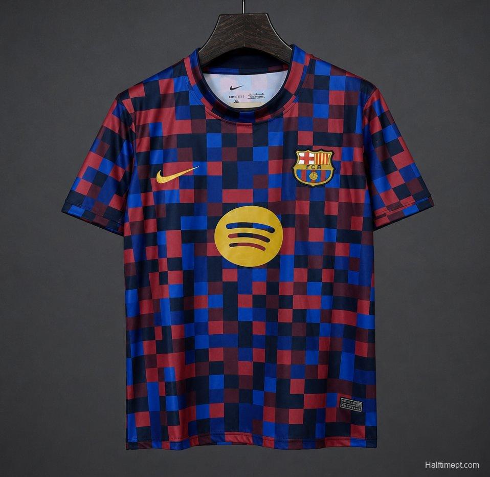26/27 Barcelona Pre-Match Shirt Pixelated Blaugrana Jersey